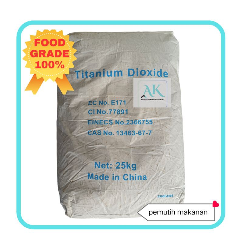 

Titan pemutih makanan/Titanium Dioxide Jiangsu 1 sak 25kg