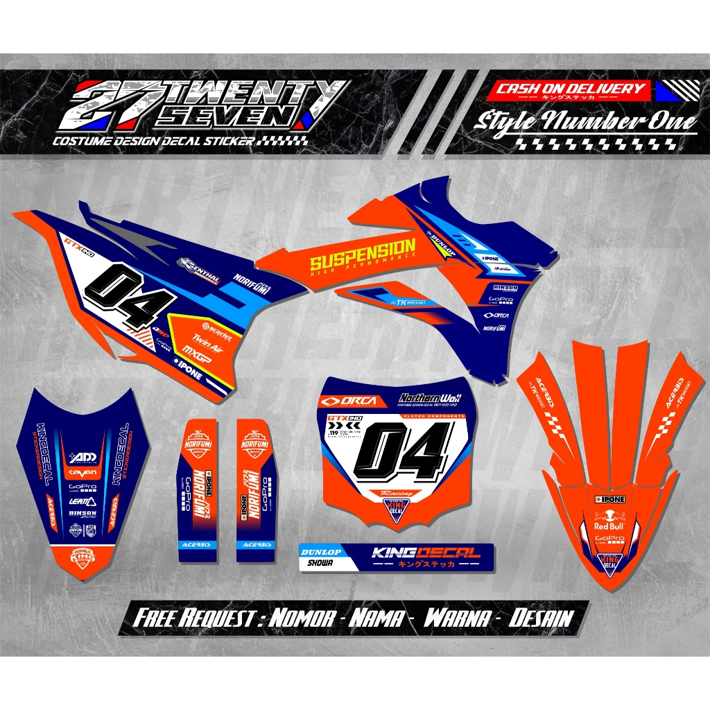 DECAL KX 85 FULL BODY STIKER KX 85