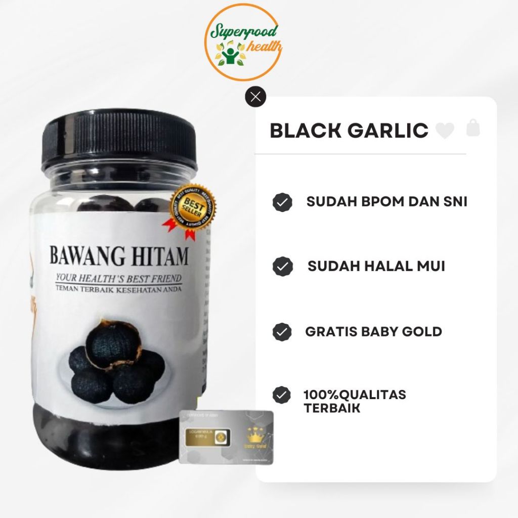 

[ORI] Black Garlic Bawang Hitam Tunggal 250gr / SUPERFOOD HERBAL BERMACAM KHASIAT