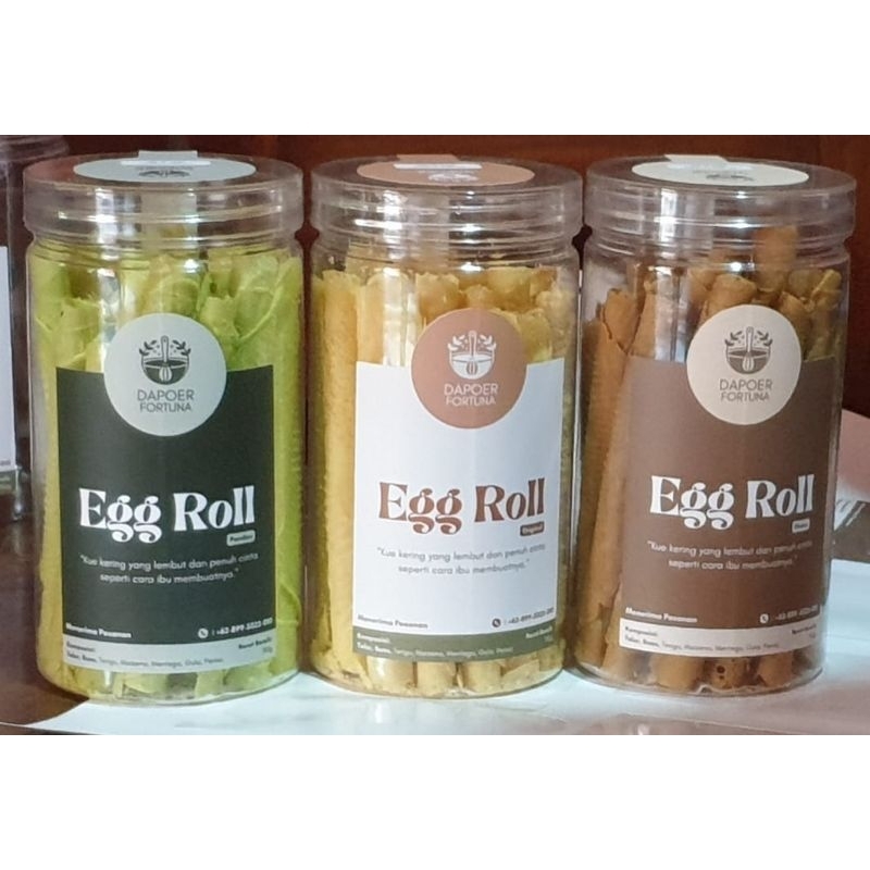 

Eggroll Dapoer Fortuna Vanilla/Pandan/Coklat 230g