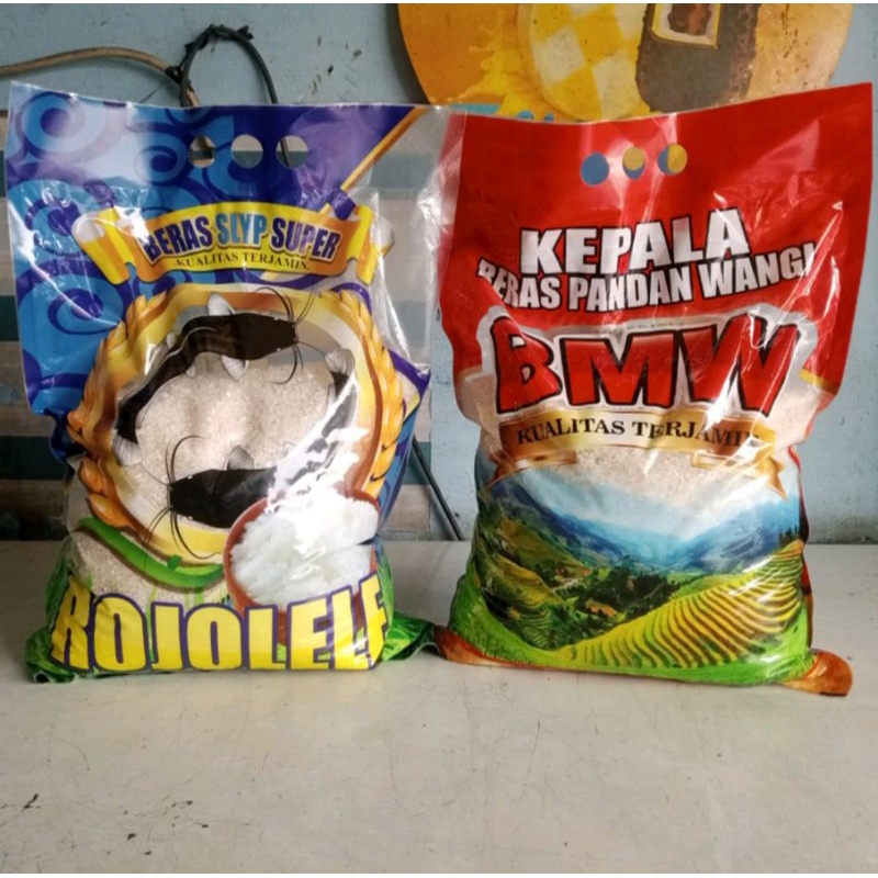 

Beras murah beras pulen rojolele, bmw, daun suji merk random 3,5kg Nasi Food Rice