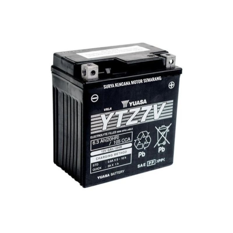 Aki accu baterai battery Yuasa GTZ7V YTZ7V Vespa Matic LX LXV S Primavera Corsa Yamaha NMAX old