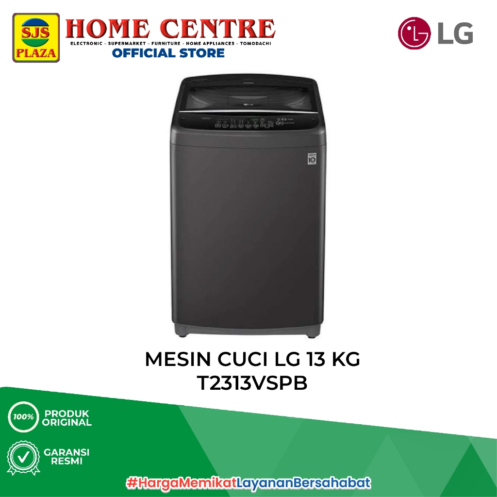 LG T2313VSPB Mesin Cuci 13kg, Top Loading - Smart Inverter