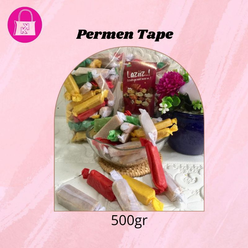 

Permen Tape Singkong 500 gram Jajanan Jadul Dodl Tape Suwar Suwir