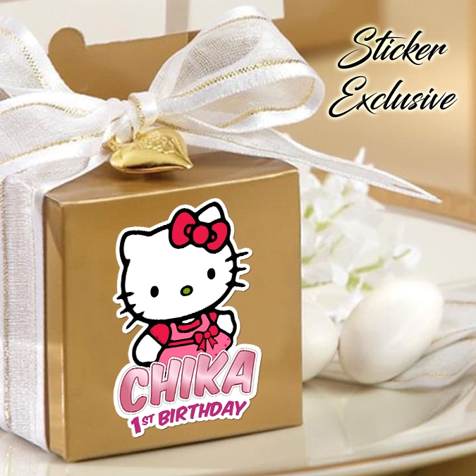 

50 STIKER / STICKER HELLO KITTY 2-2 UTK BAG / BENTO / SOUVENIR ULTAH ULANG TAHUN