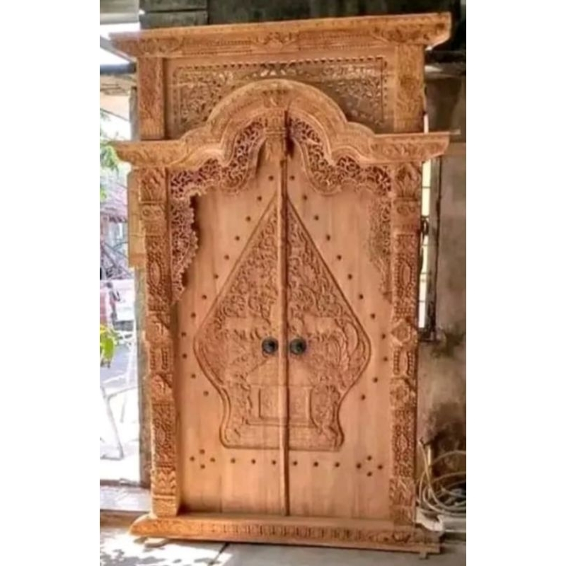 Pintu rumah jati gebyok gapura kelir jepara