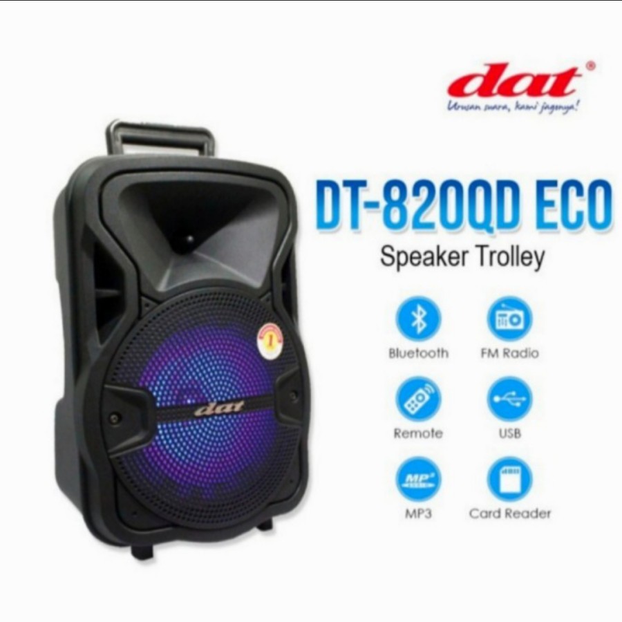 SPEAKER PORTABLE DAT DT 820QD ORIGINAL SPEAKER DAT DT 820 QD 8 INCH