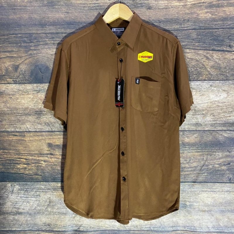 Kemeja Polos Pria Katun Rayon  Hem Katun Rayon  Kemeja Lembut Katun Rayon