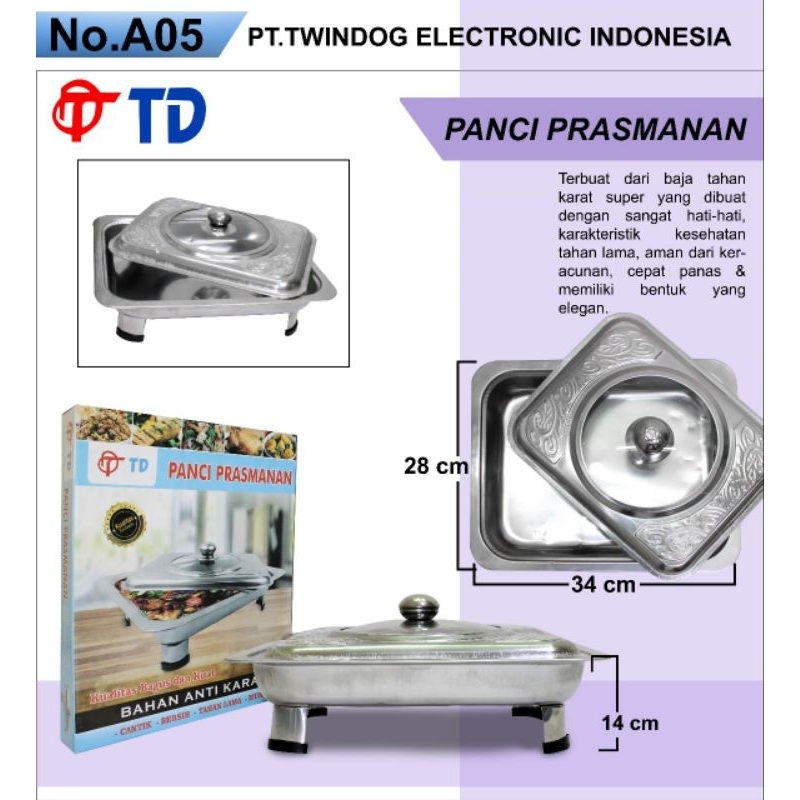 panci prasmanan / panci sup kukus TD anti karat