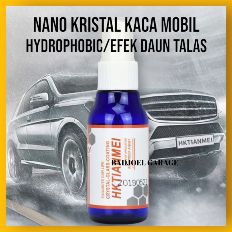 EFEK DAUN TALAS KACA MOBIL (NANO CRISTAL HYDROPHOBIC)