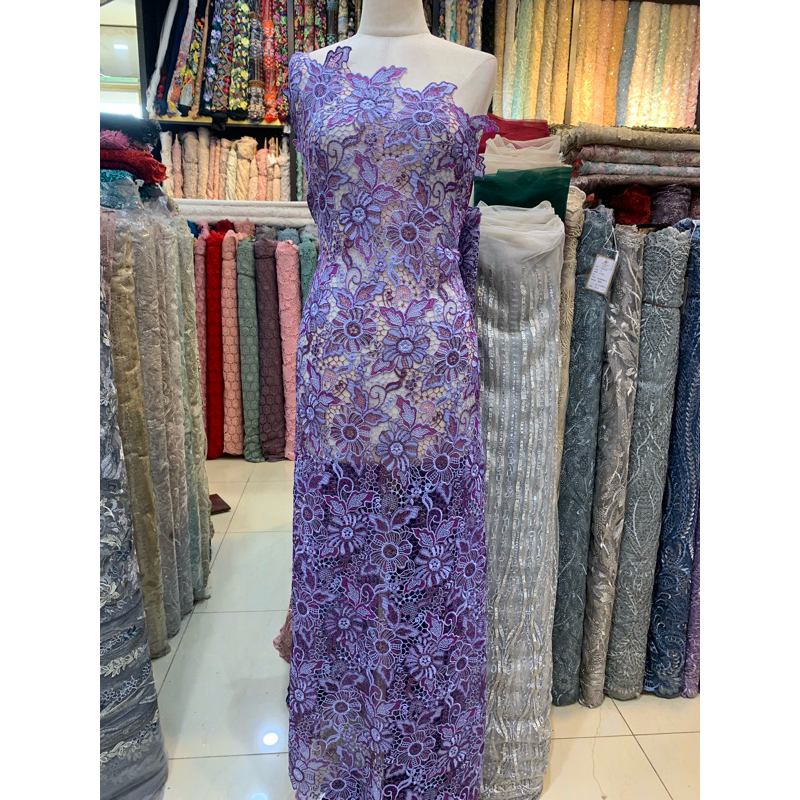 Bahan Kain Brukat Oky Prada/ Bahan Brukat Prada Oky