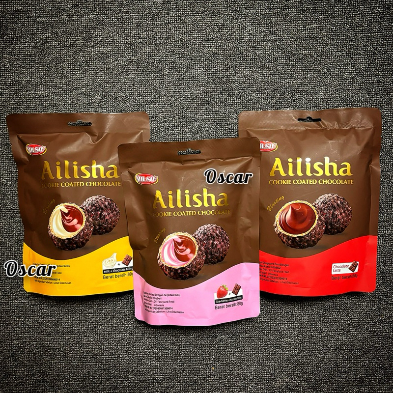 

(ready) Ailisha Cookie coated chocolate 80g ENAKK