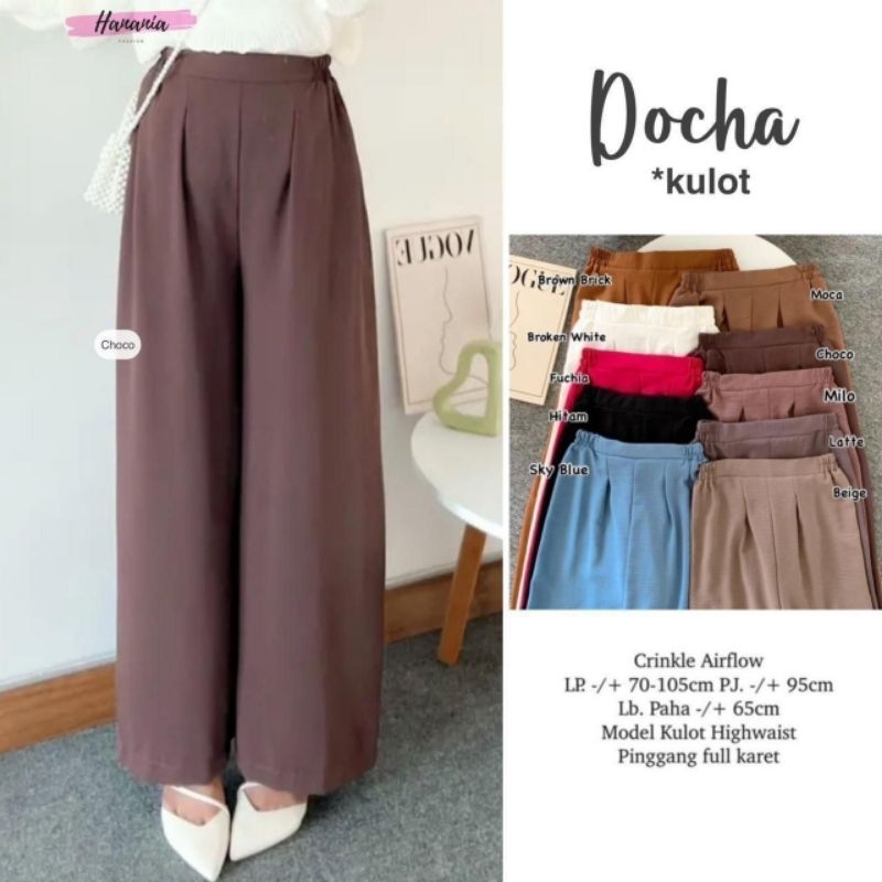 DOCHA KULOT CRINKLE AIRFLOW by hanania solo//pengiriman solo//