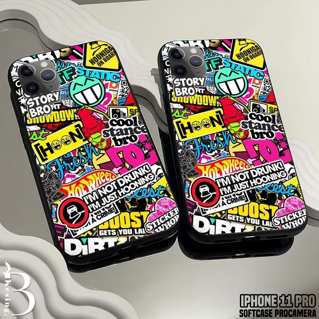 Case Iphone 11 Pro - Casing Hp Iphone 11 Pro Motif GRAFF - Silikon Hp Iphone 11 Pro - Kesing Hp - So