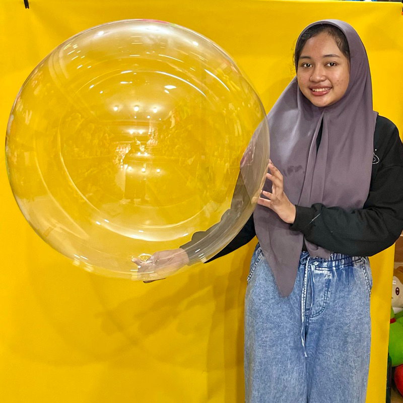 Balon PVC Bobo Transparan Bening Ukuran 36 inch balon bulat besar karet pvc ecobonekaindo