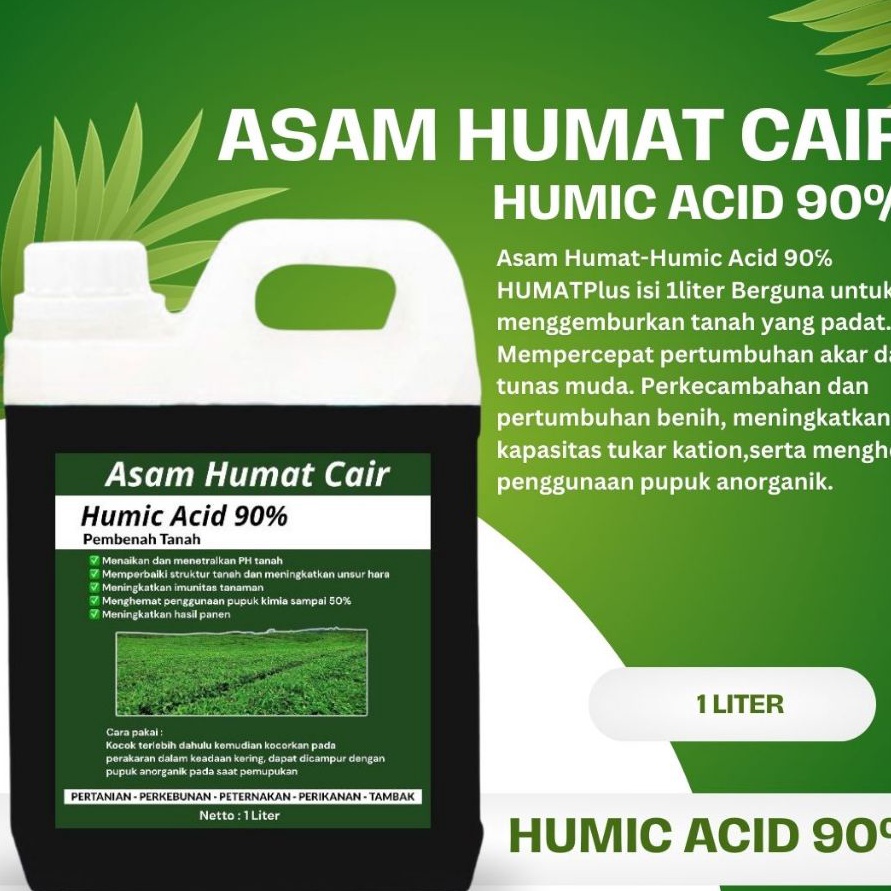 Cashback Asam humat cair Humic acid 9 pembenah tanah alami