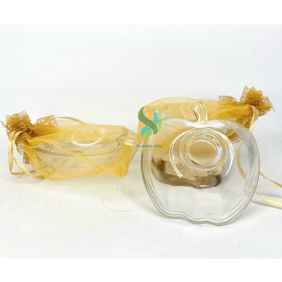 Souvenir Mangkok Kaca Kecil Mangkuk Sambal Mangkuk Apel Mini Bowl Motif Polos