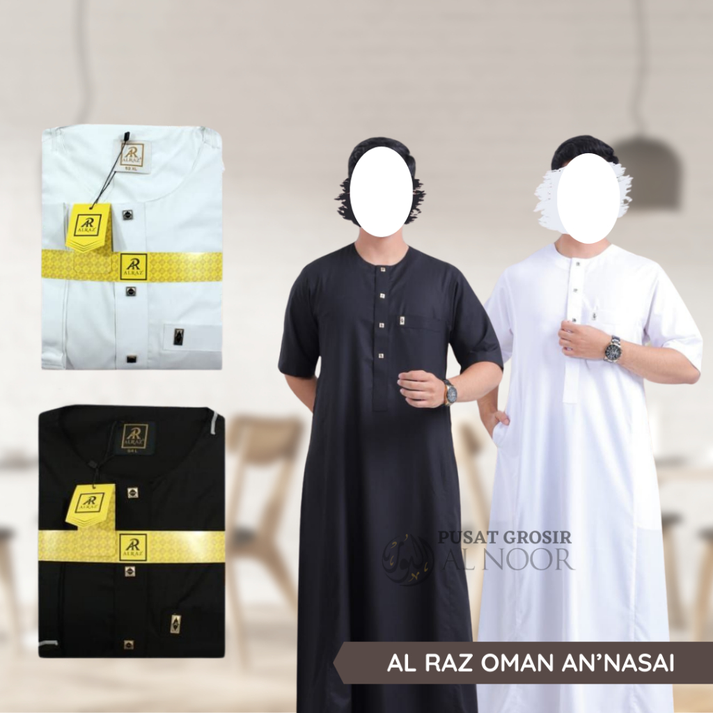 Jubah Saudi | Gamis Pria | Al Raz Oman An-nasai  - Pusat Grosir Alnoor