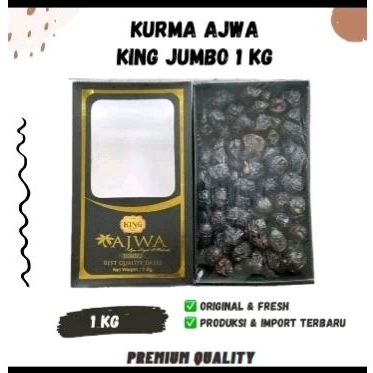 

KURMA AJWA JUMBO MERK KING DATE 1 KG / KURMA NABI