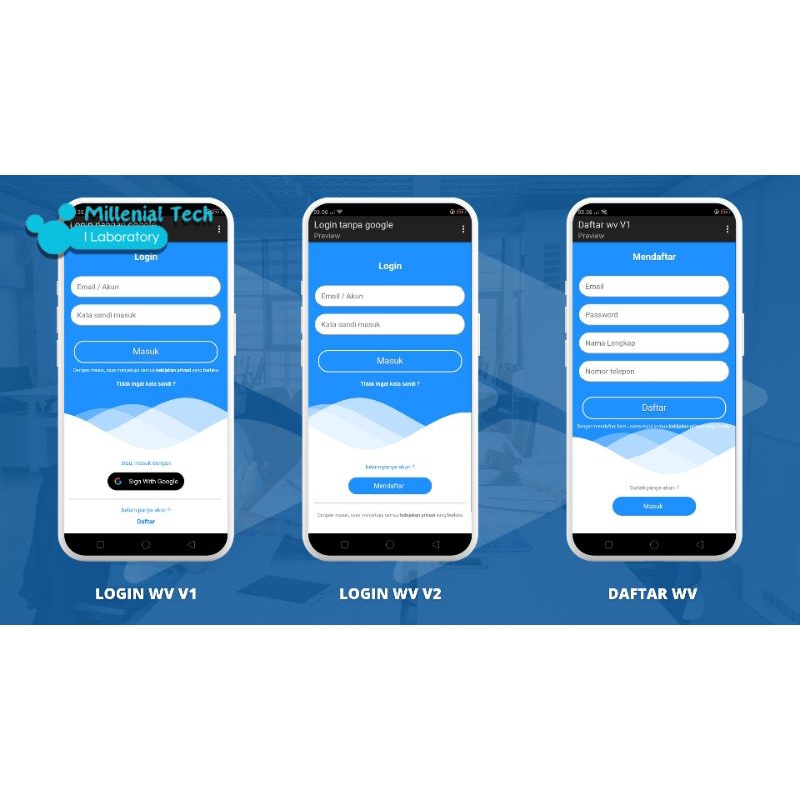 HTML CSS Java Script Login & Daftar WV V1