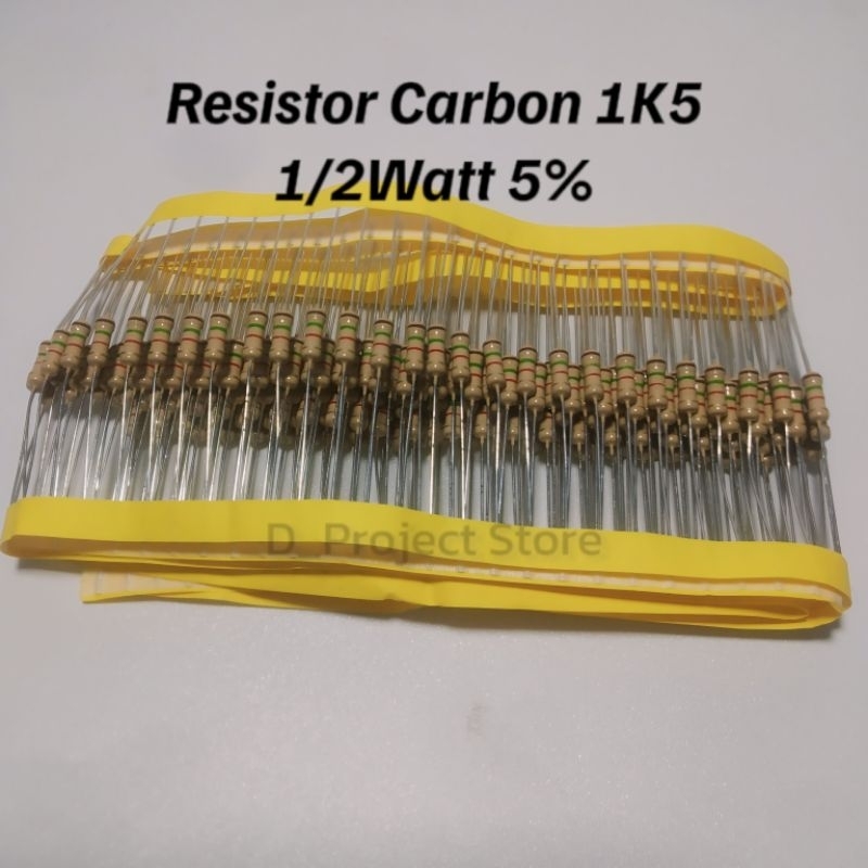 Resistor Carbon 1K5 1/2Watt 5%
