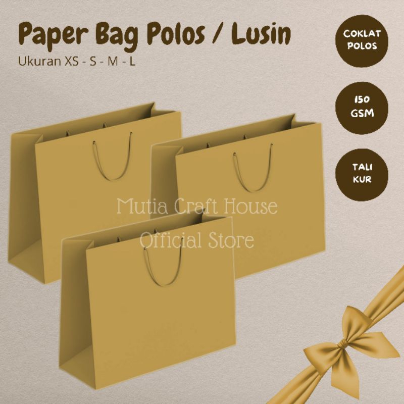 

Paper Bag Polos Coklat 1 Lusin | Paper Bag Landscape Polos Coklat 12 pcs | 150 gsm Tebal Tidak Tipis