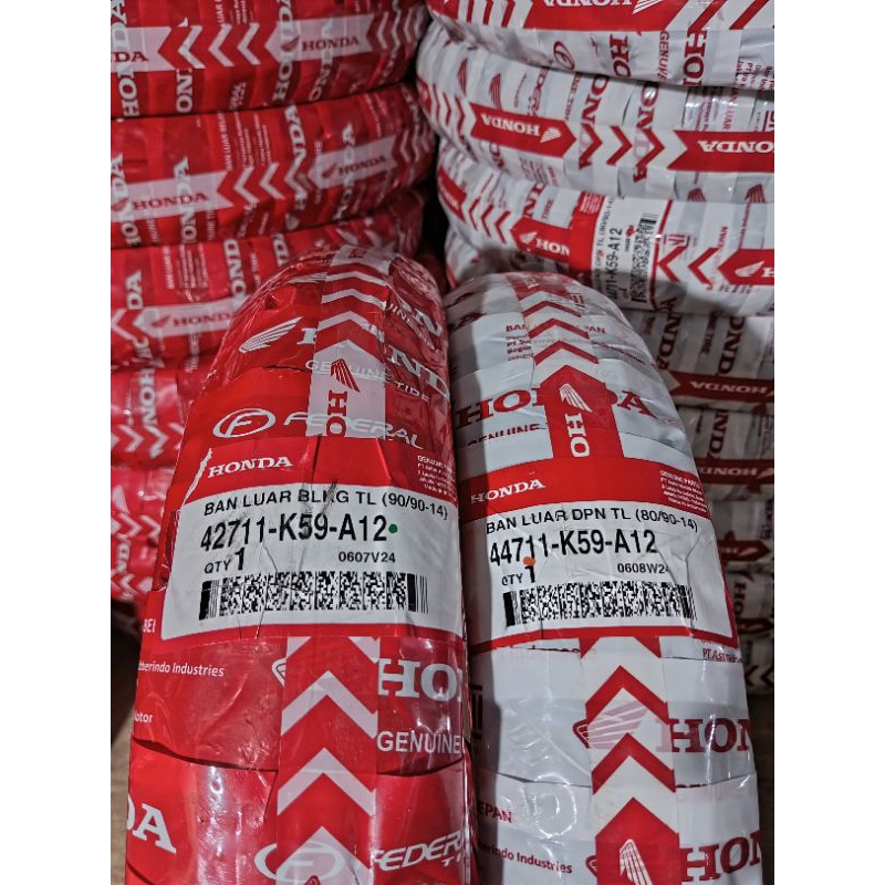 BAN LUAR HONDA AHM UKURAN 80/90-14, 90/90-14 TUBLESS BUAT MOTOR .VARIO,VARIO125,VARIO150,BEAT,BEAT F