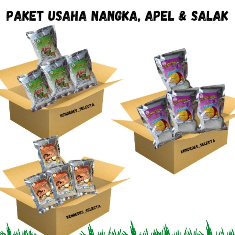 

PAKET USAHA 100gr keripik apel nangka salak MEDIUM