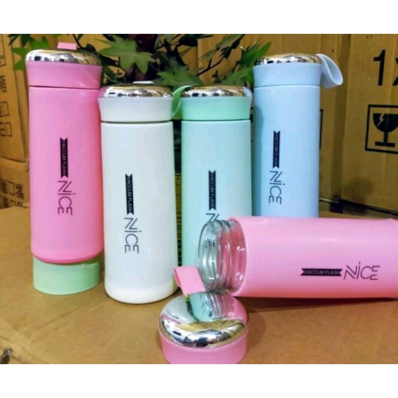 BOTOL KACA TEMPAT AIR TERMOS KACA 500ML BOTOL MINUM KACA ESTETIK KAKTUS NICE