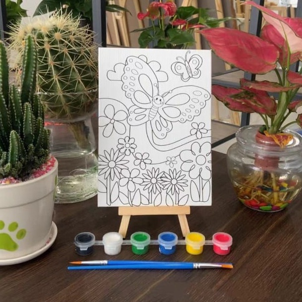 

Baru BS Kanvas Lukis Sketsa Gambar Siap Pakai Papan Kanvas Lukis Menggambar DIY Set Anak Kado Ulang Tahun Hampers