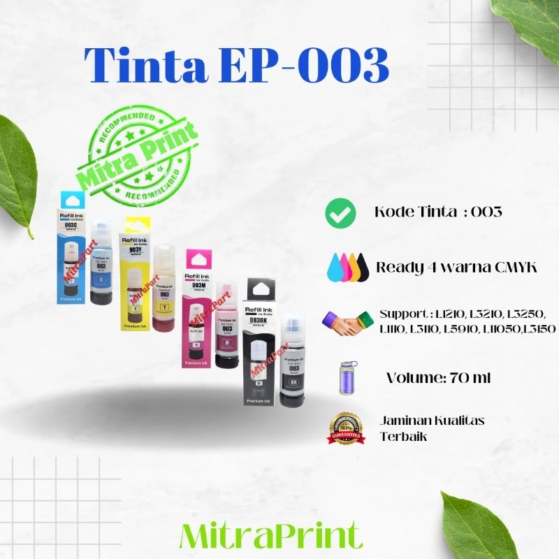 Tinta Epson 003  L3210 L1210 L3250