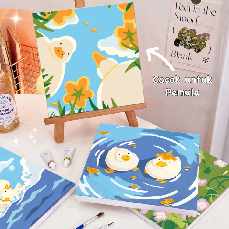 

Paint by Numbers KIT Duck Series 2x2cm Painting KIT k N1Y8