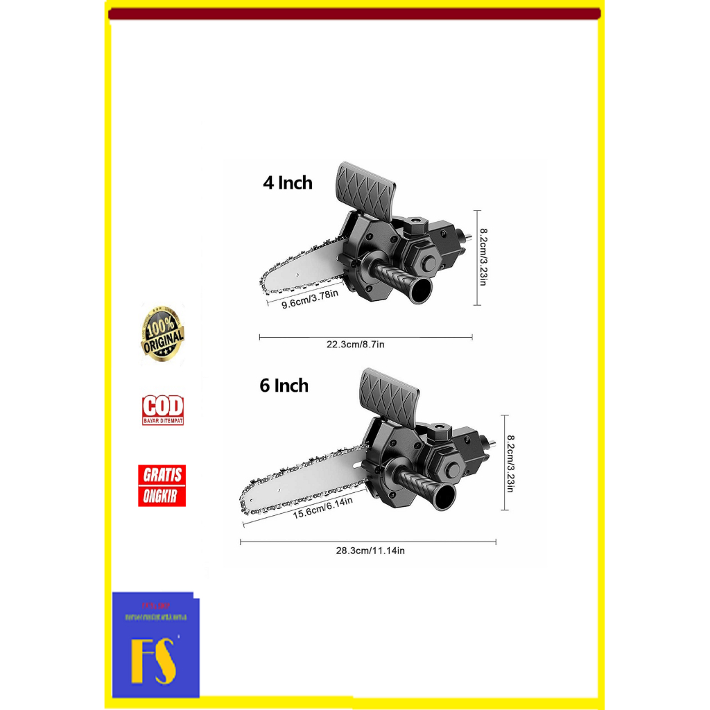 Gergaji Elektrik Mini Ditenagai Mesin Bor Chainsaw Drill Converter - HILIXUN HX46