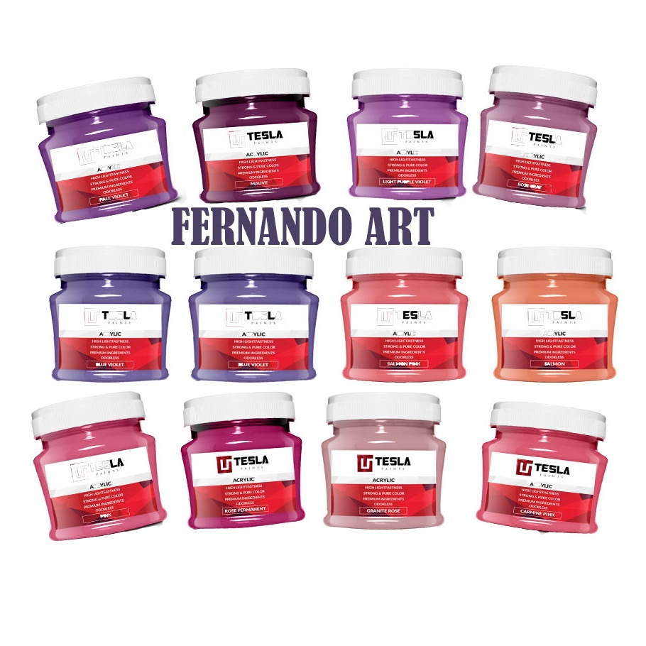 

New Colors Acrylic Tesla Paint 125ml Warna Baru Cat Akrilik Tesla 125ml n O3I2