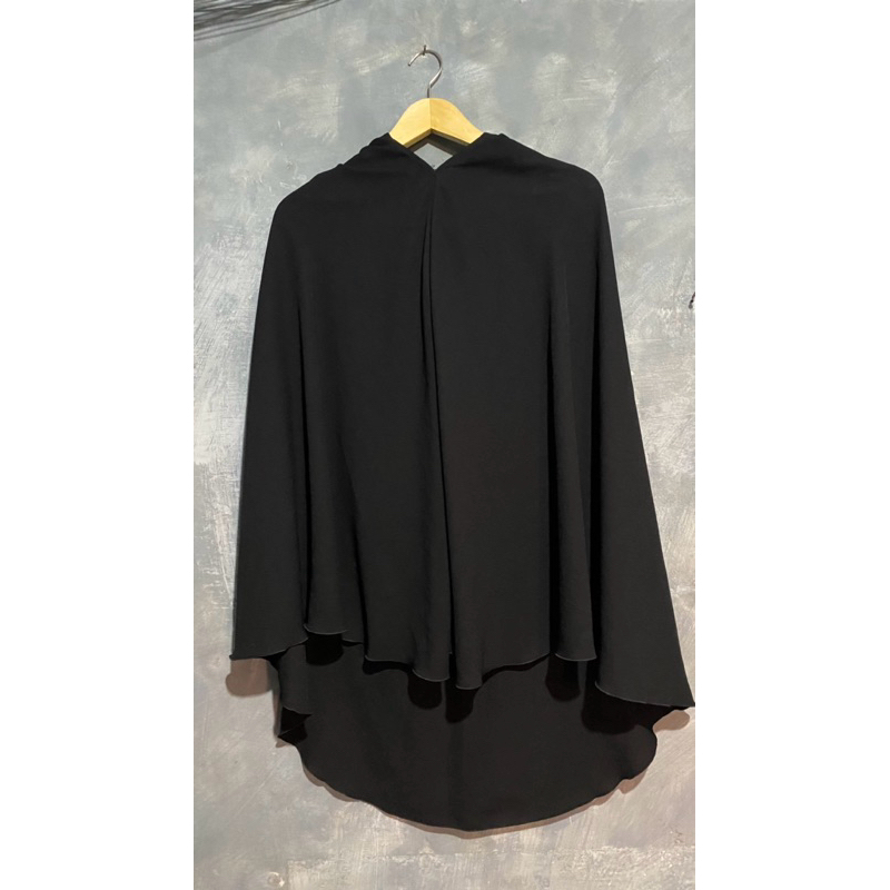 Khimar Diandra hijab hitam XL pet