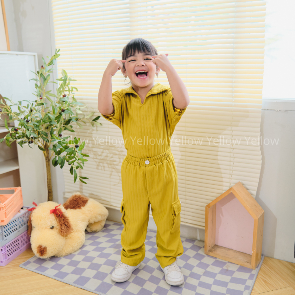 Setelan anak premium / Knit Cargo Safeea / Setelan Knit anak / Oneset anak