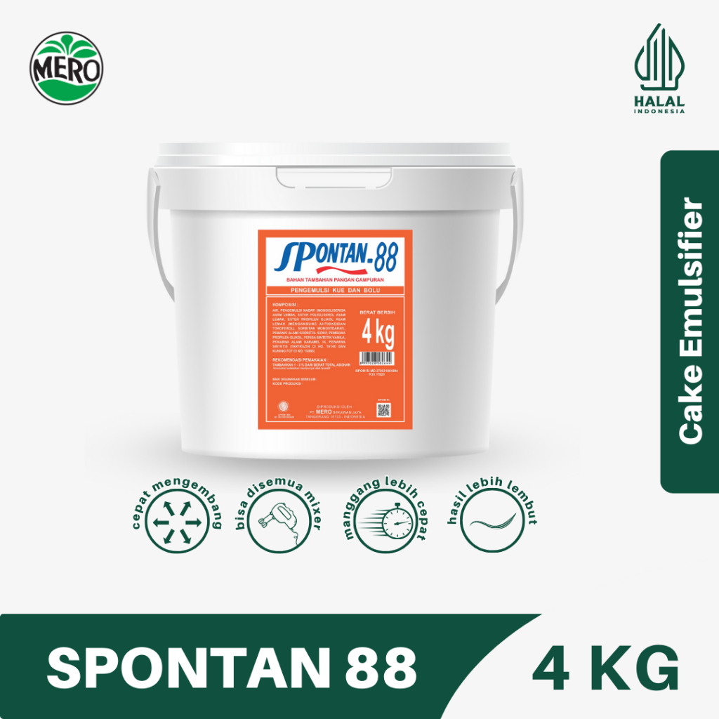 

Spontan 88 Cake Emulsifier repack 500gr