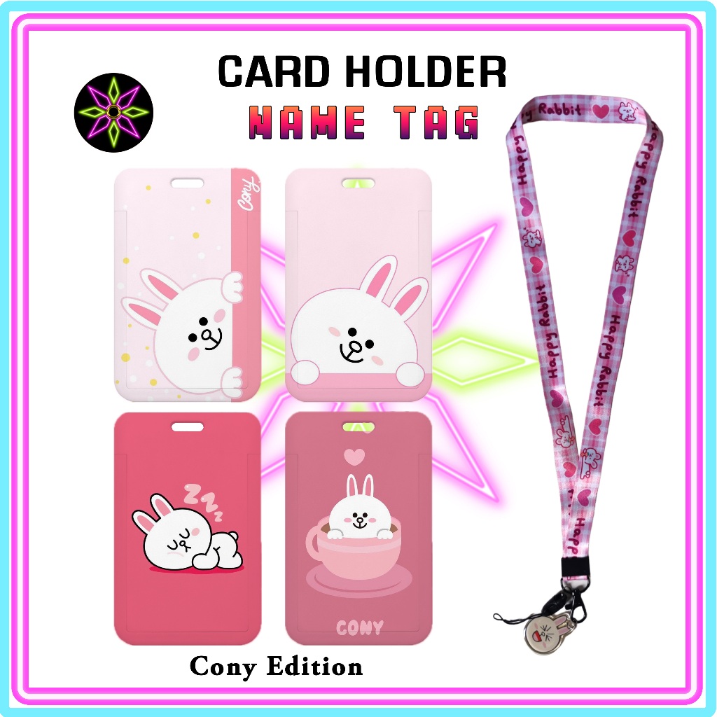 

Hikari Print ID Card Holder + Lanyard Cony LINE Edition Nametag DenganTali Card Holder Tempat Kartu Cony LINE Tali