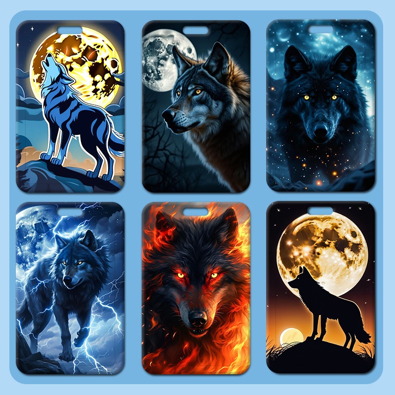 

ID Card Holder Motif Wolf/ Photocard Holder / Tali Gantung /Name Tag / Serigala / Animal