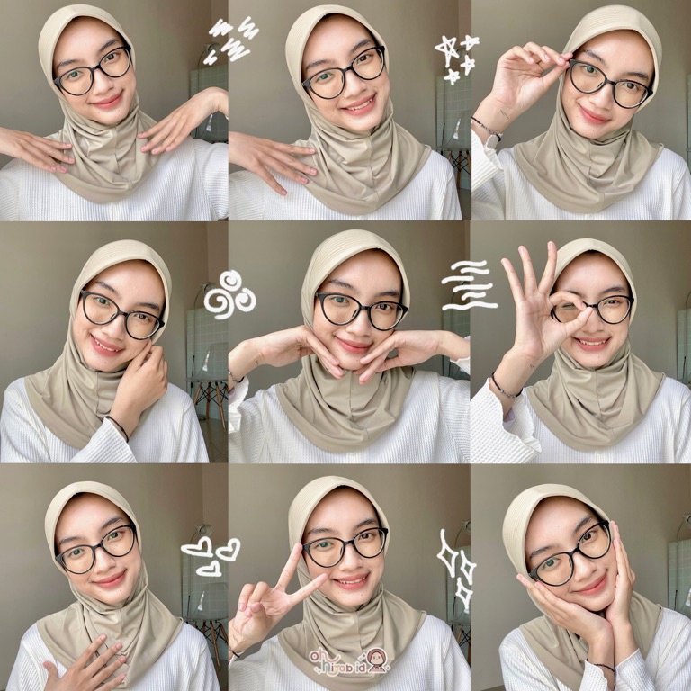 KODE L6K OHHIJAB  Bergo Sport SIZE S  Bergo pet tebal  Bergo pet lebar