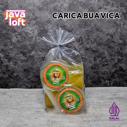 

Carica Buavica Minuman Segar Khas Dataran Tinggi Dieng Wonosobo Cup Kecil Isi 6 Pcs