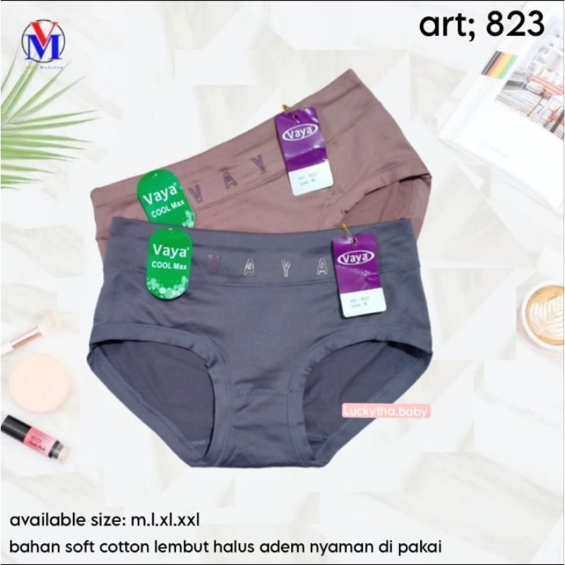 GROSIR 12PCS CELANA VAYA 823 & 873 / CD WANITA VAYA / CELANA DALAM WANITA VAYA 823