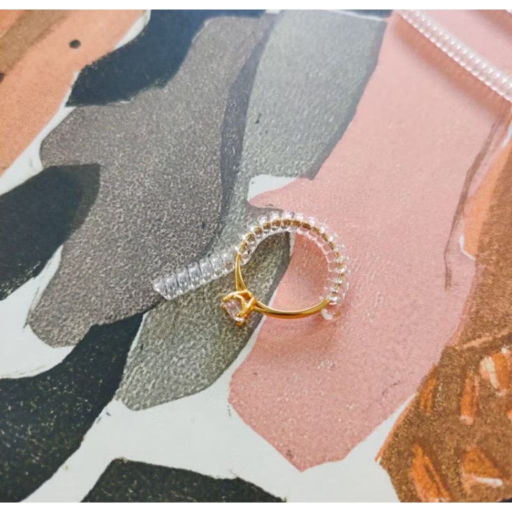 Pengganjal Cincin Pengecil Cincin Ganjalan Ganjelan Pengatur Ukuran Cincin Kebesaran Spiral Ring Men