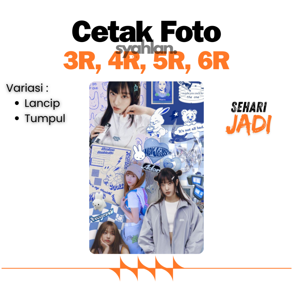 CETAK PHOTOCARD 2R - BAHAN KERTAS FOTO GLOSSY, CUSTOM FOTO SEHARI JADI