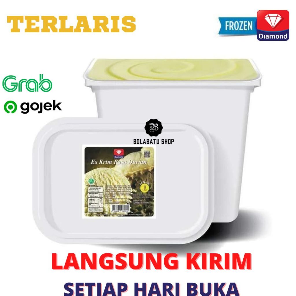 

Es Krim Durian Duren 8L Pail Diamond Langsung Kirim Bandung Ice Cream