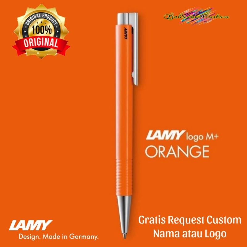 

PULPEN ORIGINAL LAMY ORIGINAL PEN MADE IN GERMANY LOGO M+ ORANGE BALLPOINT PEN GRATIS REQUEST CUSTOM NAMA ANDA ATAU LOGO ANDA COCOK UNTUK PEMAKAIAN PRIBADI ATAU UNTUK HADIAH SPESIAL MERCHANDISE PROMOSI ANDA