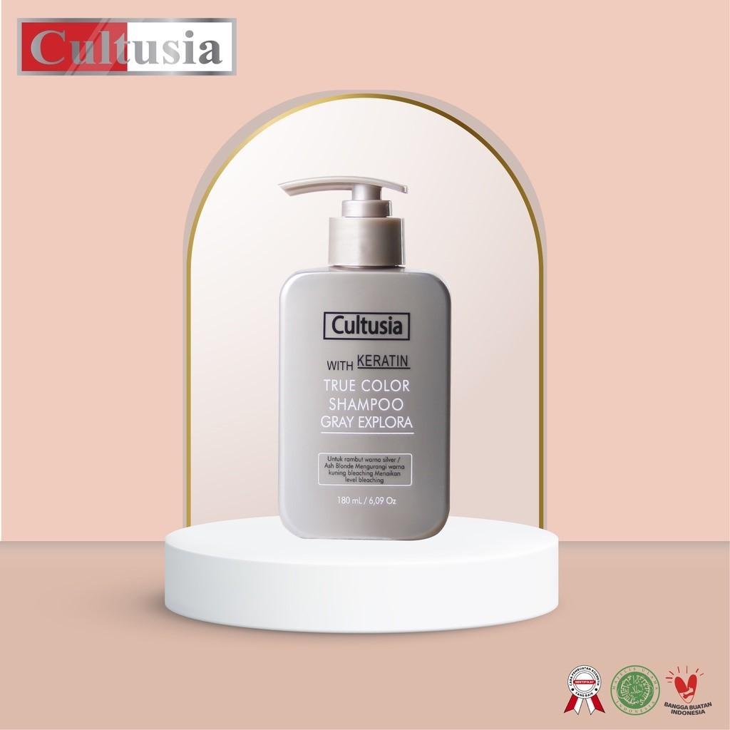 Cultusia True Color Shampo Grey Explora 180 ML | SHAMPOO KHUSUS RAMBUT YANG DI WARNAI DAN BLEACHING