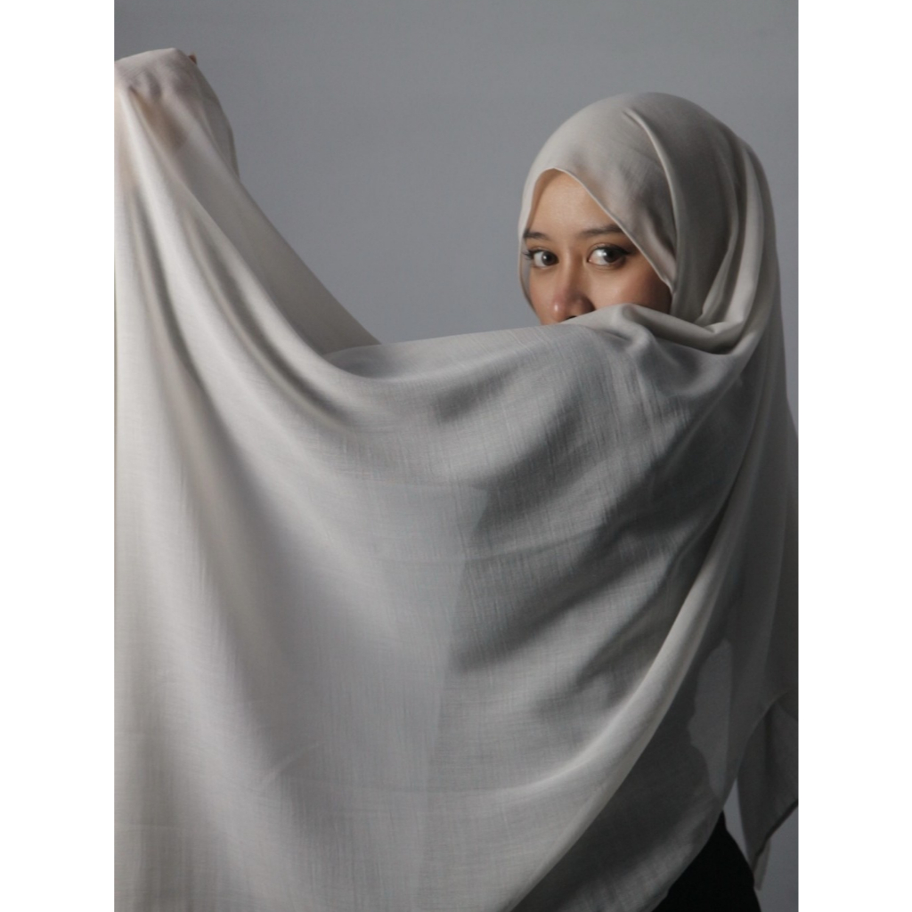 [ESME] Dash Shawl Pashmina Oat/Pashmina Voal Arabian Dubai Shawl Arabian Pashmina Dubai Arabian