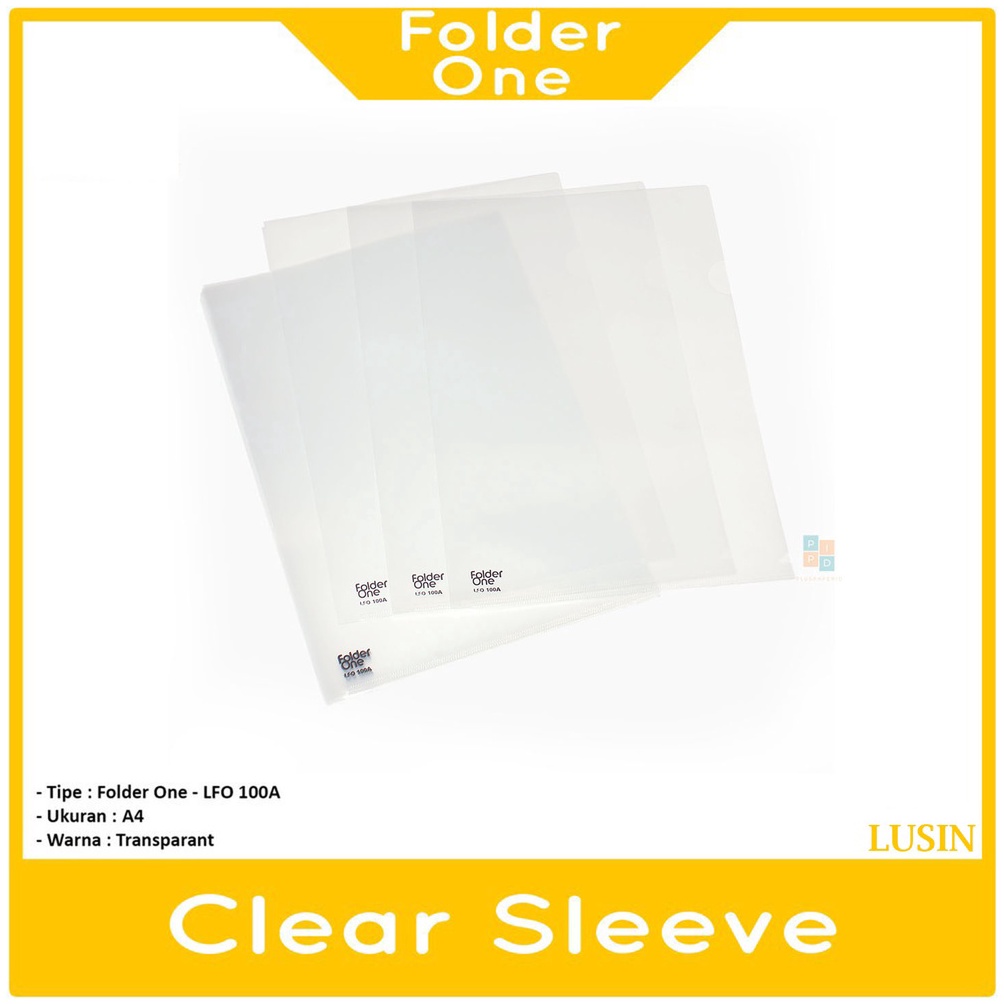 

Mau Hemat Folder One Map L Bening Transparent A4 Warna Lusin