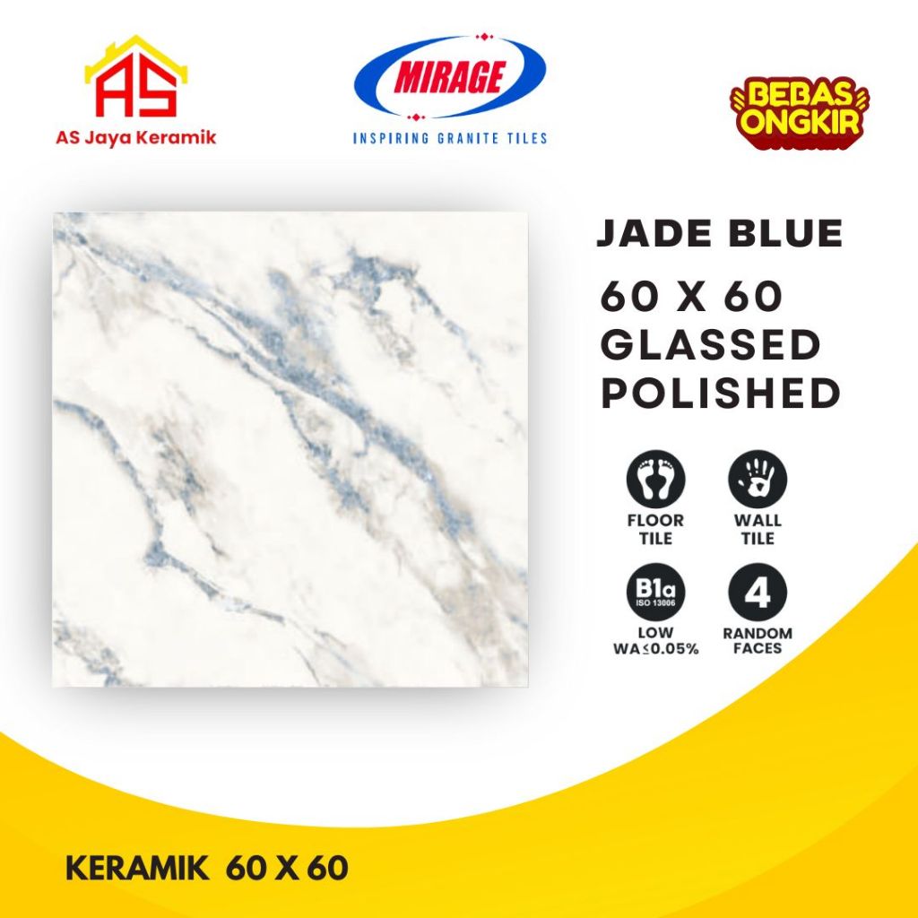 Keramik Lantai I Lantai Granit I 60 x 60 Jade Blue